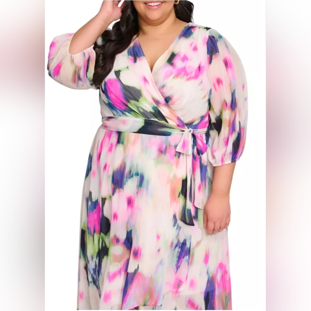 DKNY Multicolor High Low Dress
